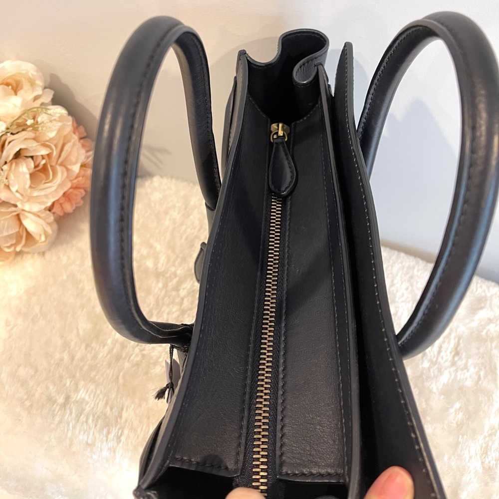 💙 Celine Micro Luggage 💙 Navy Blue GHW Tote Bag - Picture 11 of 15